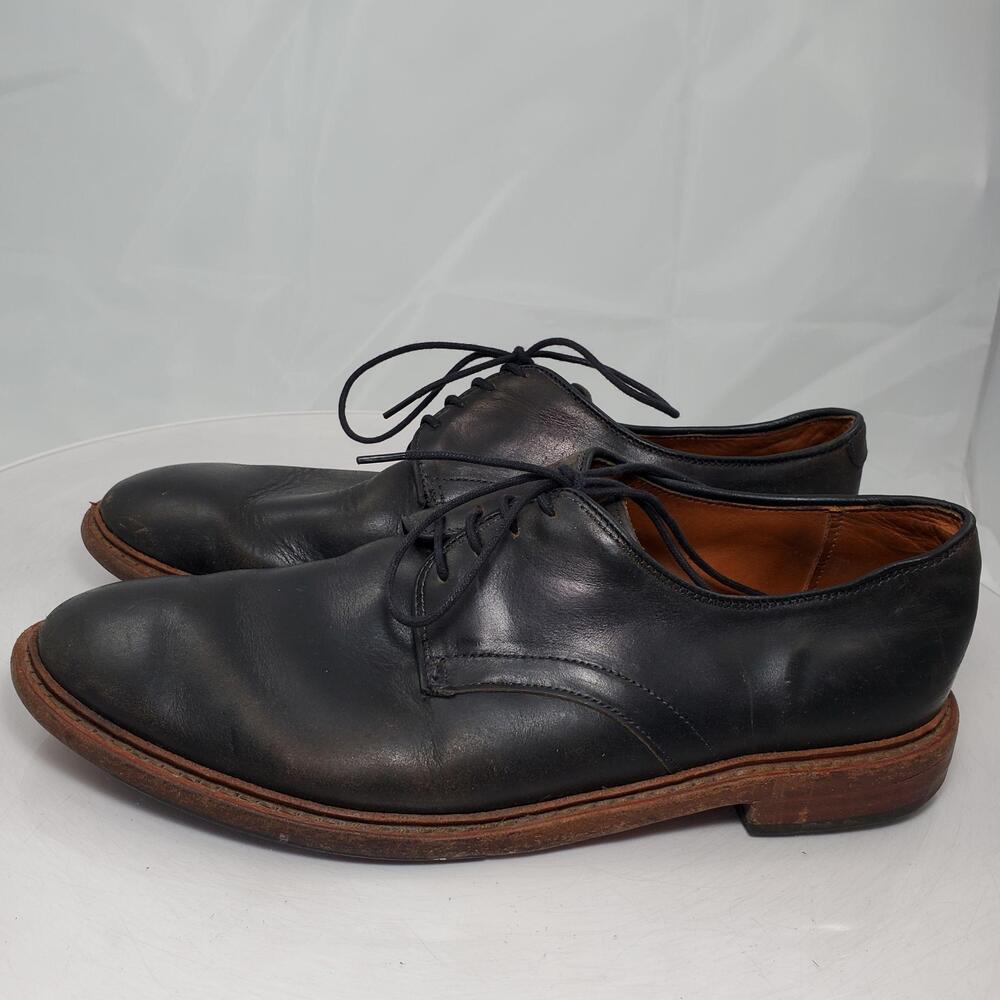 Allen Edmonds Academy Shoes Men 10 D Black Leather Derby Dress Made USA